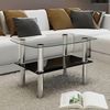 vidaXL Couchtisch mit Ablage Glas 240341 Bild 2