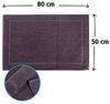 Komfortec Badematte Badvorleger aus 100% Baumwolle, 50x80 cm Duschvorleger, Waschbar Duschmatte, Frottee, Rechteckig, 800 g/m², 2er Set, Saugfähig & Schnelltrocknend Bild 2