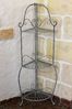 Eckregal Romance 20113 Regal aus Metall 125cm Badregal Antik Grau Küchenregal Bild 2