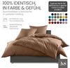 Bettwatsche-mit-Stil Mako-Satin Spannbettlaken hellbraun 180x200cm Höhe 5-10cm Bild 4