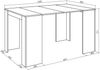 Skraut Home – Ausziehbarer Konsolentisch bis 140 cm – Maße geschlossen: 78 x 90 x 50 cm – Widerstandsfähiges Material – Zement – ​​Ideal für Ihr Esszimmer, Wohnzimmer oder Ihren Schreibtisch Bild 3