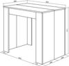 Skraut Home – Ausziehbarer Konsolentisch bis 140 cm – Maße geschlossen: 78 x 90 x 50 cm – Widerstandsfähiges Material – Zement – ​​Ideal für Ihr Esszimmer, Wohnzimmer oder Ihren Schreibtisch Bild 5