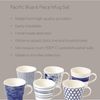 Royal Doulton Set aus 6 Bechern, Porzellan, Blau, 11,8 x 9,1 x 7,6 cm Bild 2