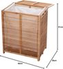 Mendler 'HWC-B18' Wäschetruhe, Bambus natur, 61x50x35 cm Bild 2
