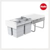 HAILO 3643-14 Abfallsorter 34 (4x8,5) Liter RAUMSPAR TANDEM ab 40 cm Schrankbreite Bild 3