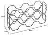 METALTEX 382910000 Hexagon 10 Flaschenregal Lava 43x12x22 cm, TouchTherm, matt schwarz Bild 5