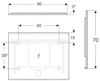 Spiegel option plus schwarz m/ Licht 900x700 mm Bild 2