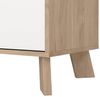 Dmora - Kommode Claribel, Wohnzimmerbuffet, Wohnzimmer-Sideboard, Moderne Küchen-Speisekammer, 196x39 h73 cm, Eiche und Weiß Bild 5