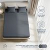 Dreamzie Premium Spannbettlaken 90x200 cm, Spannbetttuch für Dicke Matratzen bis zu 22 cm, Bettlaken 100% Jersey Baumwolle, 150 g/m², Oeko-TEX Zertifiziert - Dunkelgrau Bild 5