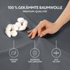 Dreamzie Premium Spannbettlaken 90x200 cm, Spannbetttuch für Dicke Matratzen bis zu 22 cm, Bettlaken 100% Jersey Baumwolle, 150 g/m², Oeko-TEX Zertifiziert - Dunkelgrau Bild 2