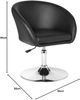 Design Relaxsessel SPM2.157 Loungesessel Kunstleder Cocktailsessel schwarz, Sessel Drehbar, Esszimmerstuhl 120 kg, Clubsessel Leder-Optik, Drehstuhl Modern, Loungesessel Wartezimmerstuhl Bild 2