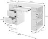 ML-DESIGN Schreibtisch Bürotisch mit 3 Schubladen, 3 Regale und Tastaturauszug Computertisch, Homeoffice Büromöbel Arbeitstisch Laptoptisch PC Tisch viel Stauraum Bild 3