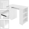 ML-DESIGN Schreibtisch Bürotisch mit 3 Schubladen, 3 Regale und Tastaturauszug Computertisch, Homeoffice Büromöbel Arbeitstisch Laptoptisch PC Tisch viel Stauraum Bild 5