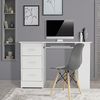 ML-DESIGN Schreibtisch Bürotisch mit 3 Schubladen, 3 Regale und Tastaturauszug Computertisch, Homeoffice Büromöbel Arbeitstisch Laptoptisch PC Tisch viel Stauraum Bild 2