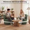 HOMCOM Sessel Breiter Sitz Relaxsessel (Moderner Polstersessel, 1-St, Relaxsessel), 360° drehbar, Cordstoff, ergonomisch Bild 4