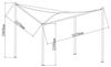 Sonnensegel Pavillon ORLANDO 3,5x3,5 Meter mit Plane PVC-bechichtet weiss Bild 2