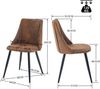 MEUBLE COSY Esszimmerstühle 4er Set Küchenstühle Ergonomisch Wohnzimmerstuhl Retro Sessel mit Rückenlehne Sitzfläche aus Vintage Künstlich Wildleder Metallbeine Braun, 52. 5x49. 5x83 cm Bild 3