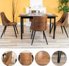 MEUBLE COSY Esszimmerstühle 4er Set Küchenstühle Ergonomisch Wohnzimmerstuhl Retro Sessel mit Rückenlehne Sitzfläche aus Vintage Künstlich Wildleder Metallbeine Braun, 52. 5x49. 5x83 cm Bild 4