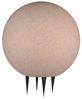 TRANGO Gartenleuchte, *SANDSTONE* 3er Set Kugellampe, Gartenkugel, Außenleuchte 23400S in Sandstein-Optik je 1x Kugel Ø 20cm, 30cm, 40cm mit je ca. 5 Meter IP44 Zuleitungskabel & E27 Fassung, IP65 Strahlwassergeschützt für Außen und Innen geeignet Bild 5
