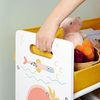 Spielzeugregal, Kinderzimmerregal mit 12 Stoffboxen, für Bücher und Spielzeug, Spielzeug-Organizer, Kinderzimmer, für Kinder, multifunktional, weiß GKRS04WT Bild 5
