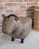 Beliani Pouf animal brown eco-leather HORSE Bild 2