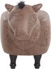 Beliani Pouf animal brown eco-leather HORSE Bild 5