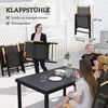 Outsunny Garten-Essgruppe Sitzgruppe klappbar 7tlg. 1 Tisch+6 Stühle Gartenmöbel Set, (Balkonmöbel, 7-tlg, Balkonset), Schwarz 140L x 90B x 74H cm Bild 4