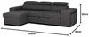 aquinos BUDWING John Eck-Schlafsofa 4-Sitzer – Reversible Chaise Longue, Verstellbare Kopfstützen & 2 Hocker – Polsterung aus Polyester – Modernes Design – 263 x 161 x 96 cm – Schwarz Bild 2