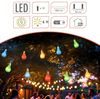 Spetebo LED-Lichterkette Solar mit 10 bunten LED Glühbirnen, 10-flammig, 450 cm lang - Garten Dekobeleuchtung mit farbigen Lampen Bild 4