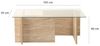 Hanah Home Elegant Coffee Table, Travertine Color, 105 x 40 x 65 cm | 100% Glass Top & Melamine Coated Particle Board | Stylish Marble Design for Modern Living Spaces Bild 2