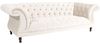 Ivette Sofa 3-Sitzer Samtvelours Creme Buche Nussbaumfarben Bild 4