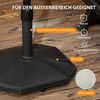 Outsunny Schirmständer für Mastdurchmesser Ø 34/38/48 mm, Schirmständer für Garten, Balkon (Sonnenschirmfuß, 1 St, Sonnenschirmständer), Schwarz, 45.5cm x 45.5cm x 33cm Bild 4