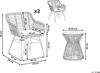 Bistro Set mit Kissen TRESTINA Hellbraun Bild 3