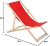 Green Blue Strandstuhl Buche Classic Strandliege (rot) Bild 2