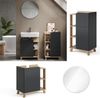 Badmöbel-Set Karen Sonoma/Anthrazit 3 Teile, mit Midischrank Vicco Bild 2