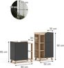 Badmöbel-Set Karen Sonoma/Anthrazit 3 Teile, mit Midischrank Vicco Bild 3