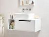 Wandmontierter Waschbeckenunterschrank CASCAVEL 80 cm Weiß Bild 2