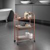 METALTEX 344403000 Lugano Allzweckwagen mit 3 Etagen Polytherm Copper / Rollregal, Höhe 63 cm Bild 5