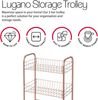 METALTEX 344403000 Lugano Allzweckwagen mit 3 Etagen Polytherm Copper / Rollregal, Höhe 63 cm Bild 3