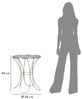 Dmora Couchtisch Bistrica 56 x 56 x 68h cm Silber Zeitschriftenhalter Bild 3