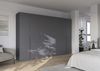 Rauch Möbel Alabama, Kleiderschrank für Schlafzimmer, Kinderzimmer, Wohnzimmer, Garderobe, Flur, 7-türig, mit Zubehör Classic, Farbe Grau metallic, Schwarz, Breite 315 cm Bild 2