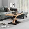 Couchtisch Arivo Schwarz 90 x 60 cm mit Ablage Vicco Bild 2