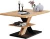 Couchtisch Arivo Schwarz 90 x 60 cm mit Ablage Vicco Bild 5