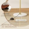 HOMCOM Stehlampe dimmbare Bodenlampe mit 3 Helligkeitsstufen, Fußschalter, LED, Wohnzimmer, Schlafzimmer, Gold Bild 5