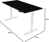Desktopia Pro X - Elektrisch höhenverstellbarer Schreibtisch / Ergonomischer Tisch mit Memory-Funktion, Schwarz, Gestell Weiß, 160x80 cm Bild 2