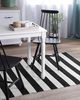 Outdoor Teppich schwarz-weiß 160 x 230 cm Streifenmuster Kurzflor TAVAS Bild 2