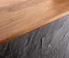 Lowboard Teele 240 cm Akazie Natur Schiefer 4 Türen Fuß schwebend Edelstahl Bild 4
