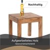 DESIGN DELIGHTS Couchtisch COUCHTISCH "SQUARE 50", Mahagoni, 50x50x50cm, Beistelltisch Bild 4