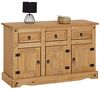 CARO-Möbel Sideboard Salsa Kommode Mexiko Stil Highboard Anrichte Kiefer massiv gebeizt, gewachst mit 3 Schubladen und 3 Türen Bild 3