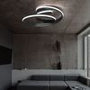 LED Deckenlampe schwarz, Ring Design, 3 Stufen Dimmer, L 56 cm Bild 3